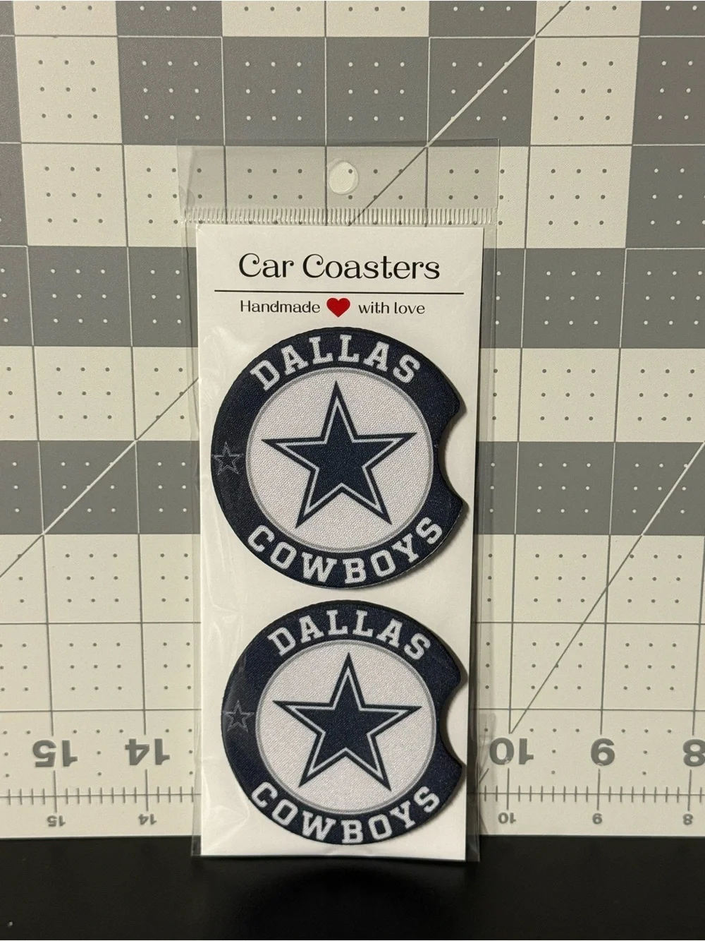 Dallas Cowboys Navy Car Coaster Set - 2 Pack